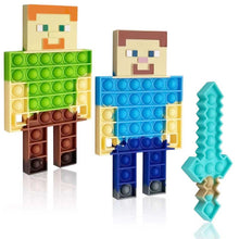 Load image into Gallery viewer, Minecraft 3 piece set push bubble