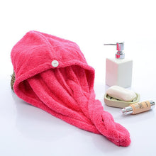 Load image into Gallery viewer, Quick-dry Hair Towel Cap
