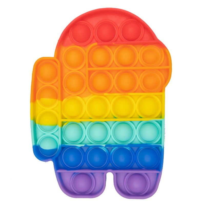 Rainbow Pop Popits Amongus Pop-it Fidget Toy – Among Us (Rainbow