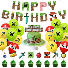 Load image into Gallery viewer, Minecraft party decorations

