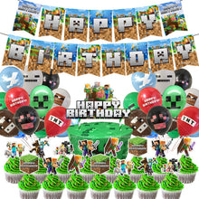Load image into Gallery viewer, Minecraft party decorations
