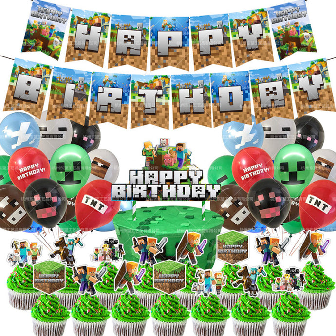 Minecraft party decorations