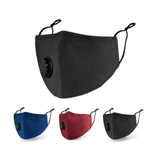 Load image into Gallery viewer, Cotton Mask with air valve respirator - Improved design
