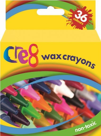 Wax Crayons, 36 Colours