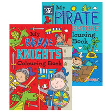 Load image into Gallery viewer, Pirate Adventure &amp; Brave Knights Colouring Books
